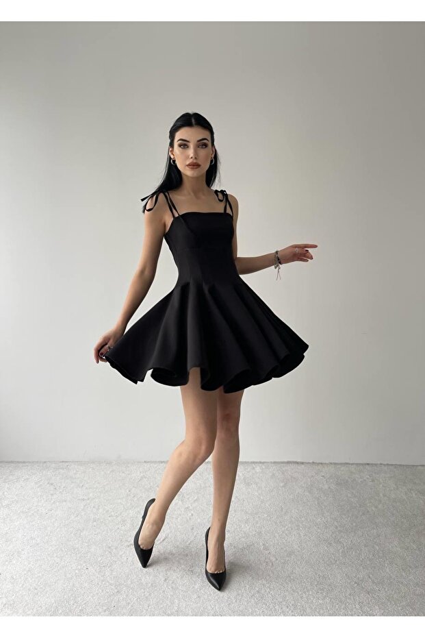 Clara Askılı Mini Elbise - 6