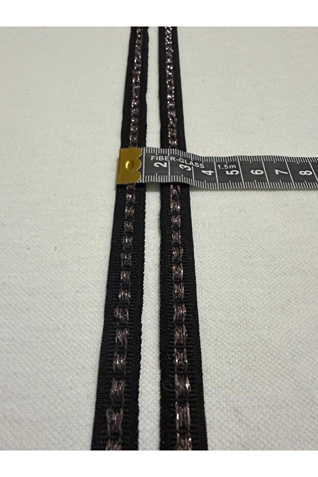 Black Interlaced Patterned Ribbon - 2