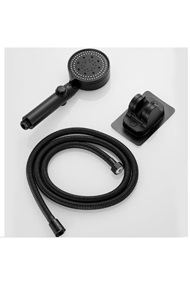 5-function shower head set, Black - 7