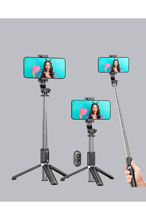 عصا سيلفي بلوتوث – 360 °   رأس قابل للدوران، اتصال لاسلكي - 3