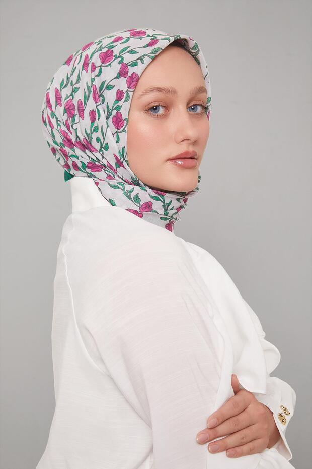 Emerald Ivy Pattern Soft Scarf - 3