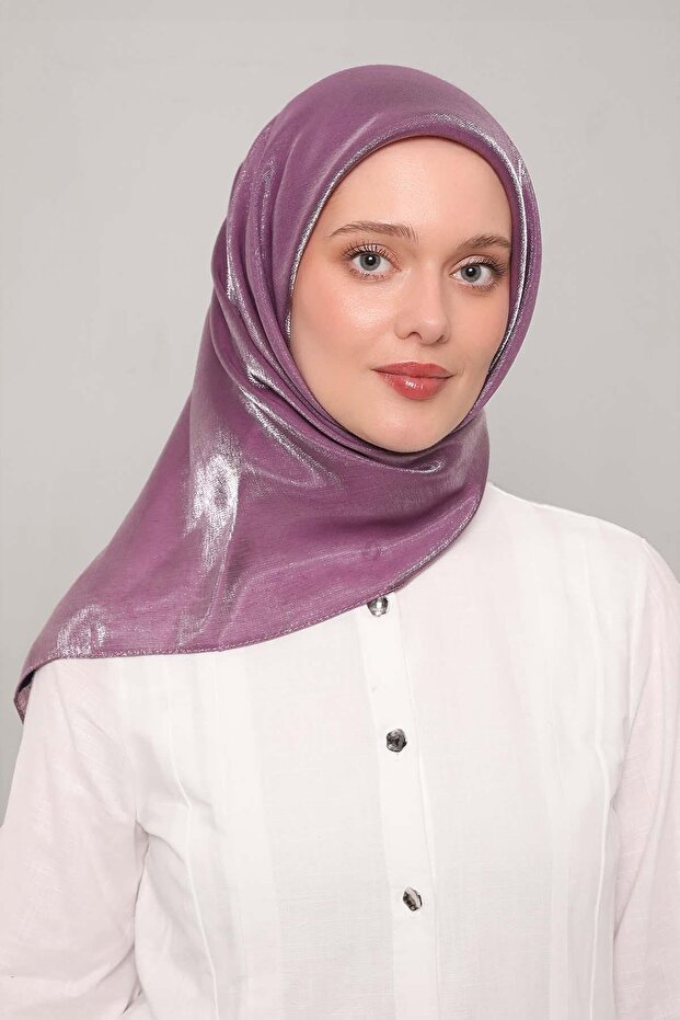 Mor Pırıltı Eşarp - 1