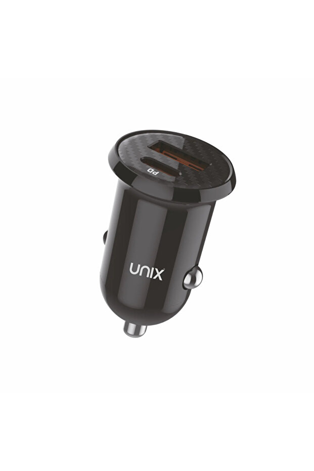 Unix UX-C77 | 25W Mini Car Charger with PD + USB | Ultra-Fast, Compact & Budget-Friendly