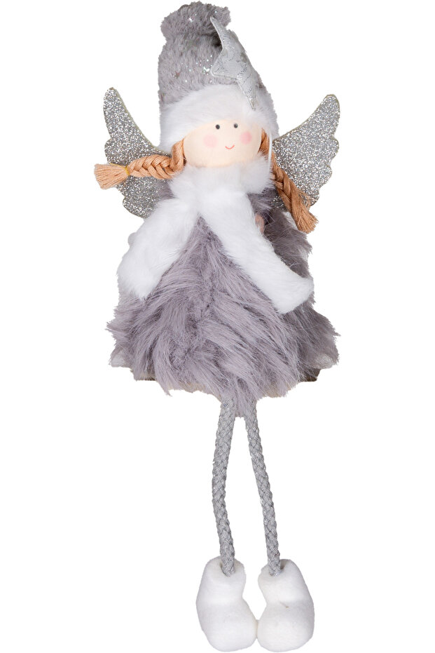 Christmas Ornament, with Fairy Figure, Gray - 11X34 cm