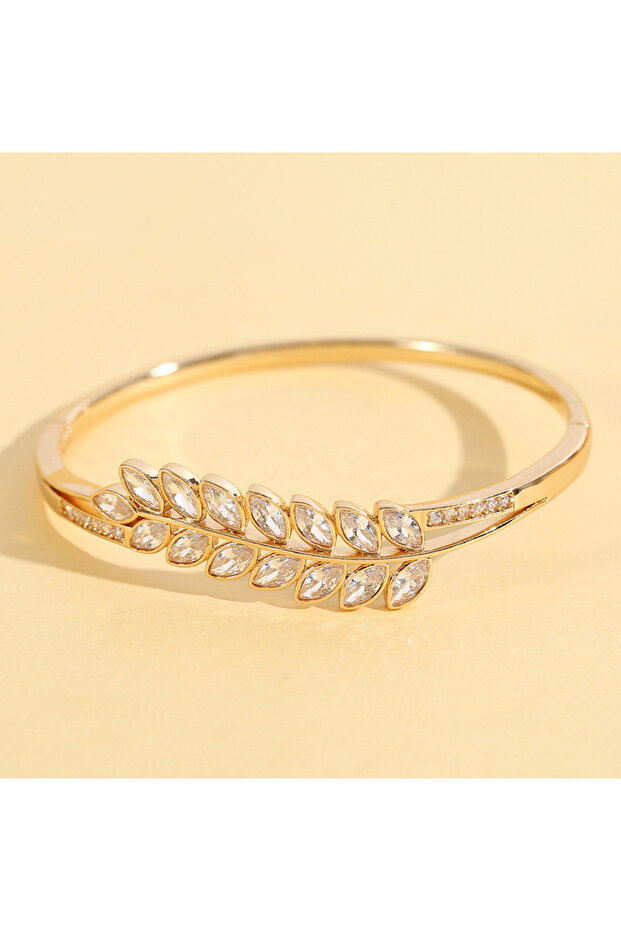 Leaf Embellished Bangle - 2