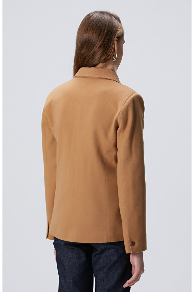 Limited Camel Kaşmir Ceket - 5