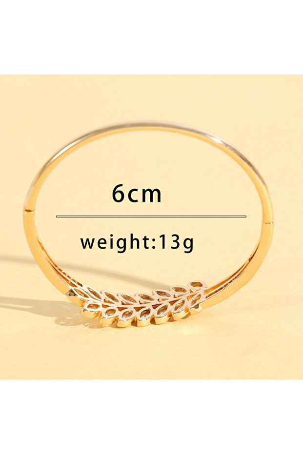 Leaf Embellished Bangle - 6