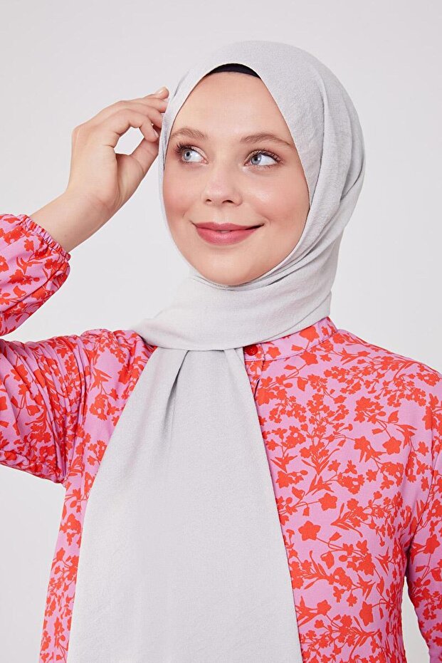 Açık Gri Junset Şal - 3