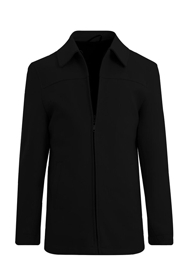 SİYAH Kaşe Mont - 1