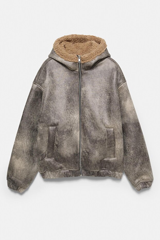 Suni yünlü suni deri ceket - 7