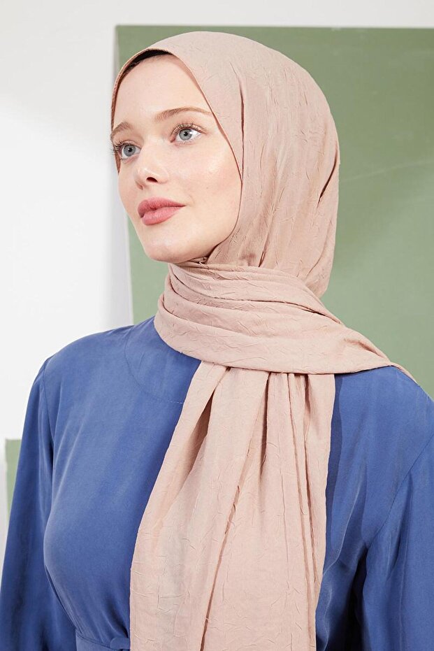 Nude Kraş Krep Şal - 2