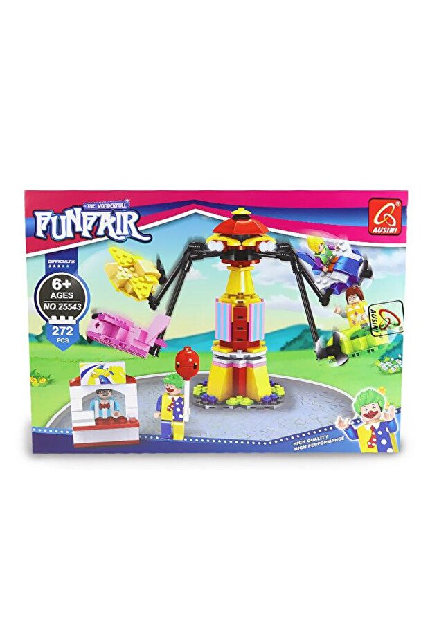 Funfair 272 Pieces Colorful Ferris Wheel Amusement Park Building Block Set