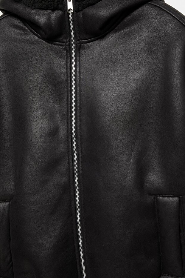 Suni yünlü suni deri ceket - 7