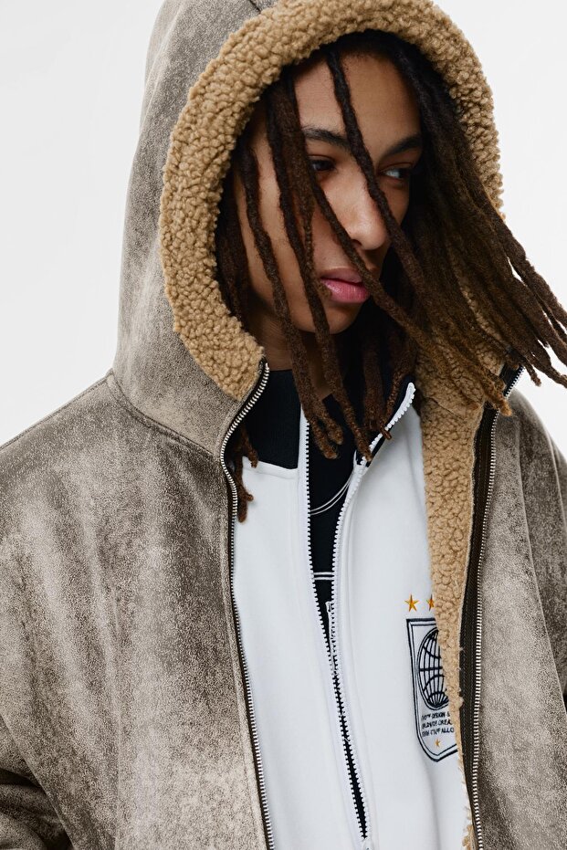 Suni yünlü suni deri ceket - 2