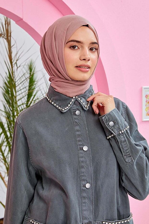 شال قطني من نوع سلمون داكن
