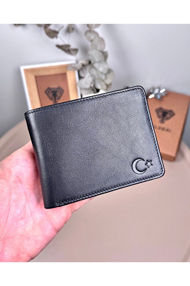 Genuine Leather Wallet Multi-Compartment Wallet with Logo