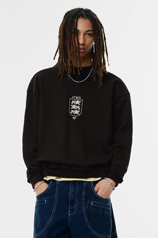 STWD işlemeli sweatshirt - 3