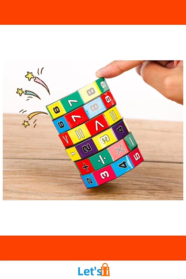 مكعب تعليمي للرياضيات، أداة تعليمية ممتعة وملونة - 3