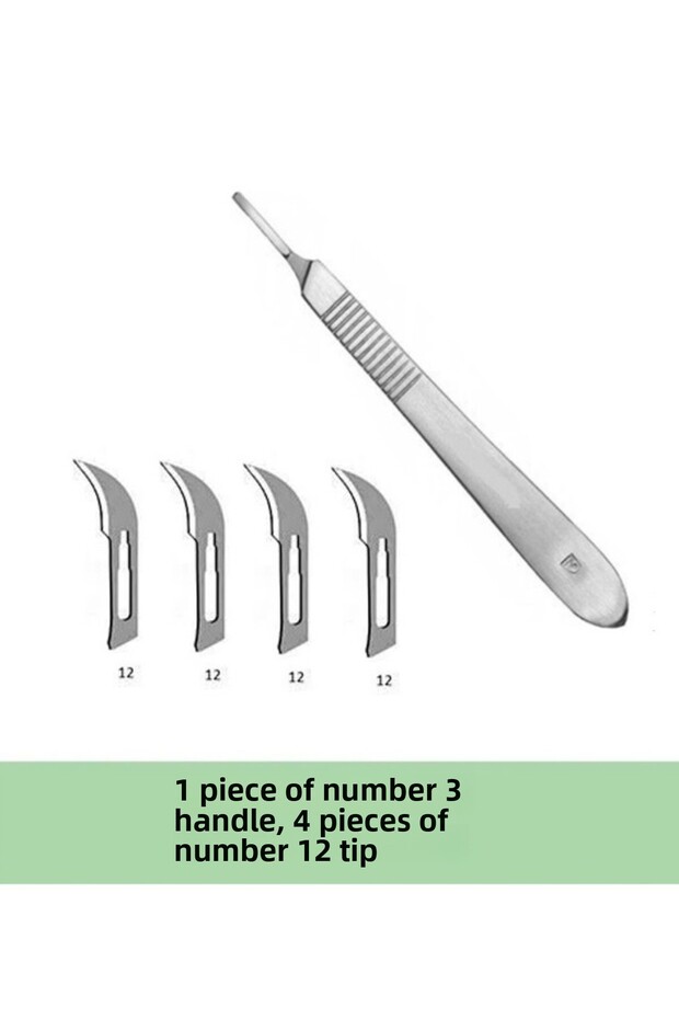 Wood Carving Repair Hand Tool Hobby Knife Set with 4 Blades (4 tips + 1 handle)
