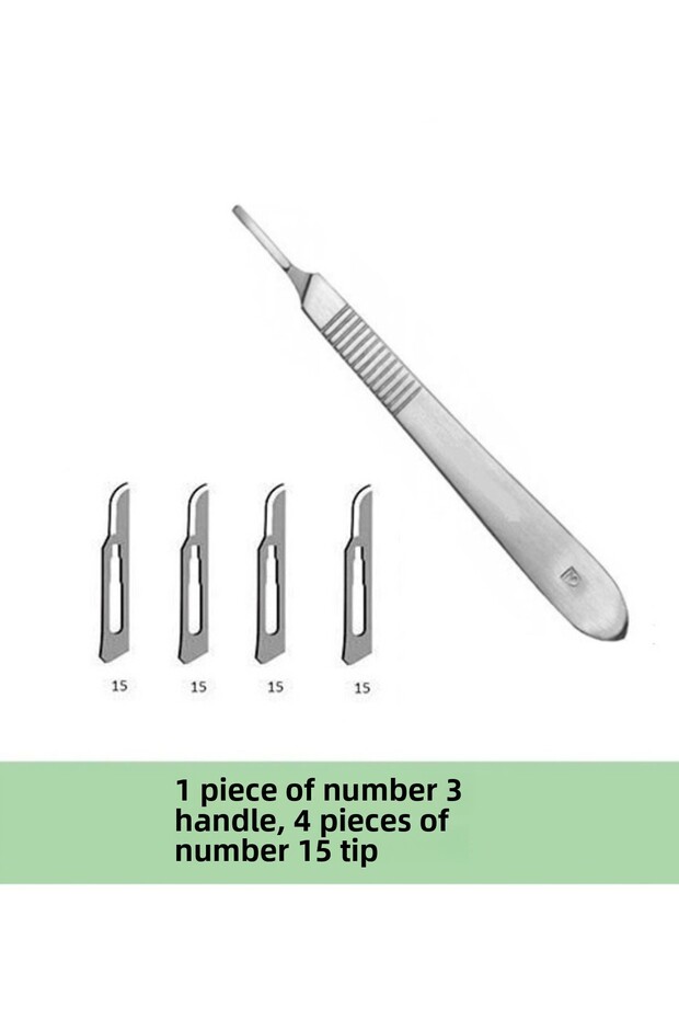Wood Carving Repair Hand Tool Hobby Knife Set with 4 Blades (4 tips + 1 handle)