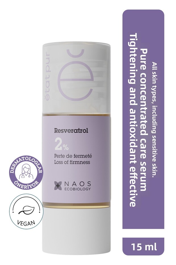 Pure Active Resveratrol Anti-Oxidant Effective Anti-Aging Concentrated Care Serum 15 ml