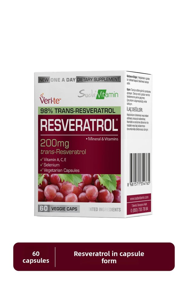 Vitamins Resveratrol 60 Herbal Capsules