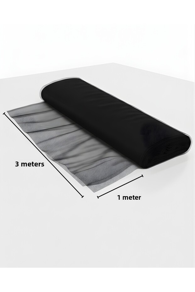 Black Crystal Tulle Fabric 1 Meter X 3 Meters Decorative Tulle Backdrop Table Background Ornament Tulle Party Fabric
