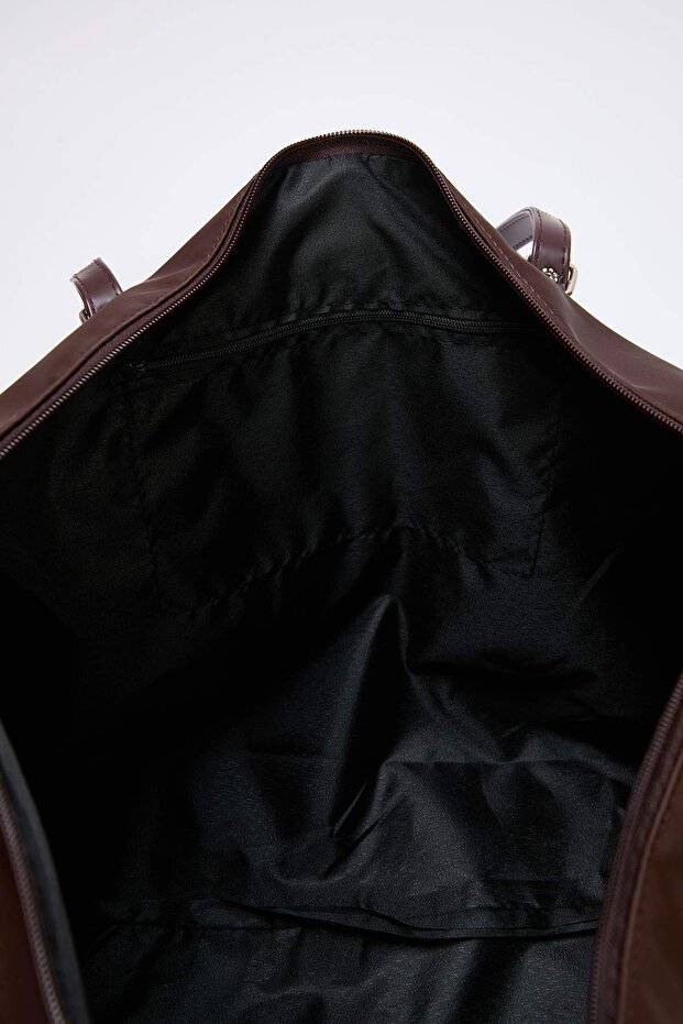 Kahverengi Çift Askılı Büyük Maxi Tote Kadın Maksi Boy Omuz Çantası TAKAW26OC00073 - 8