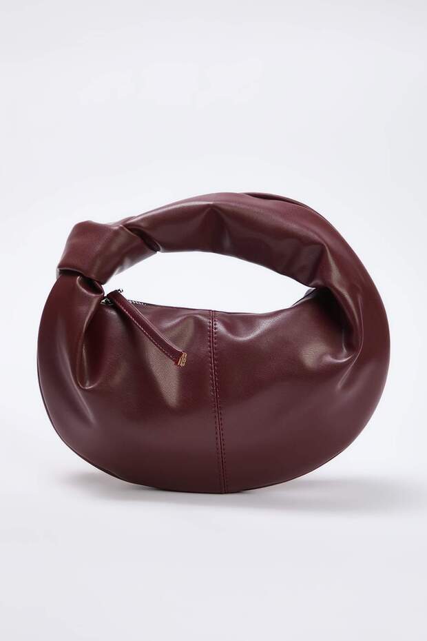 Bordo Kobieta Mini Torba z Owalnymi Ramionami TAKSS25OC00068 - 1