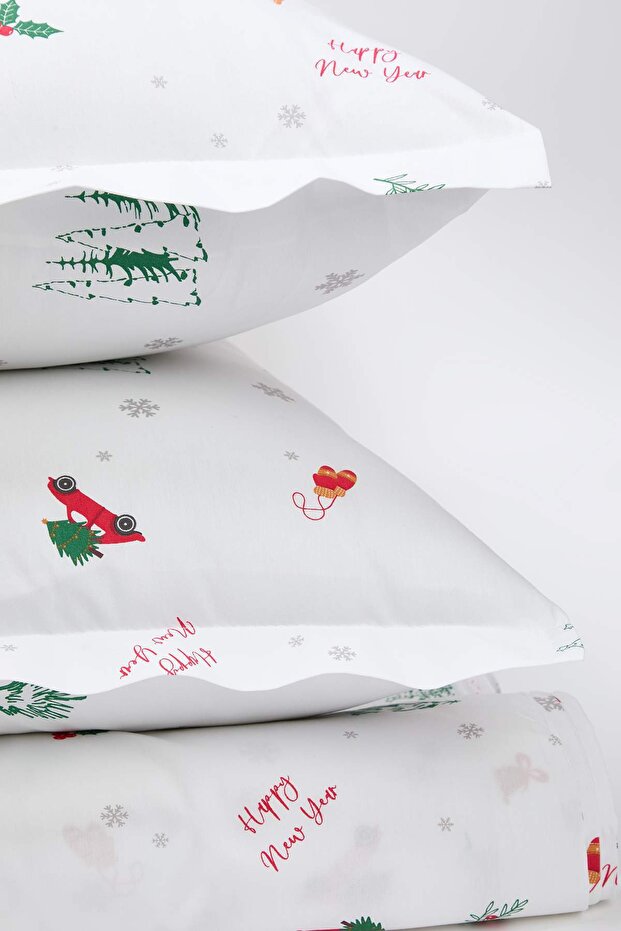 Çift Kişilik Yılbaşı Temalı Nevresim Seti 200x220cm TPHAW26CKN00014 - 6