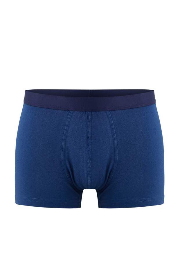 Çok Renkli 3'lü Paket Ayı Baskılı-Düz Esnek Pamuklu Boxer TMNSS25BX00008 - 8