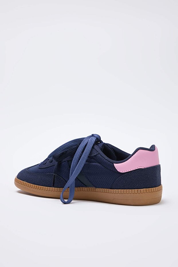 Indigo Retro Bağcıklı Renk Bloklu Kadın Spor Ayakkabı TAKAW26SN00027 - 4
