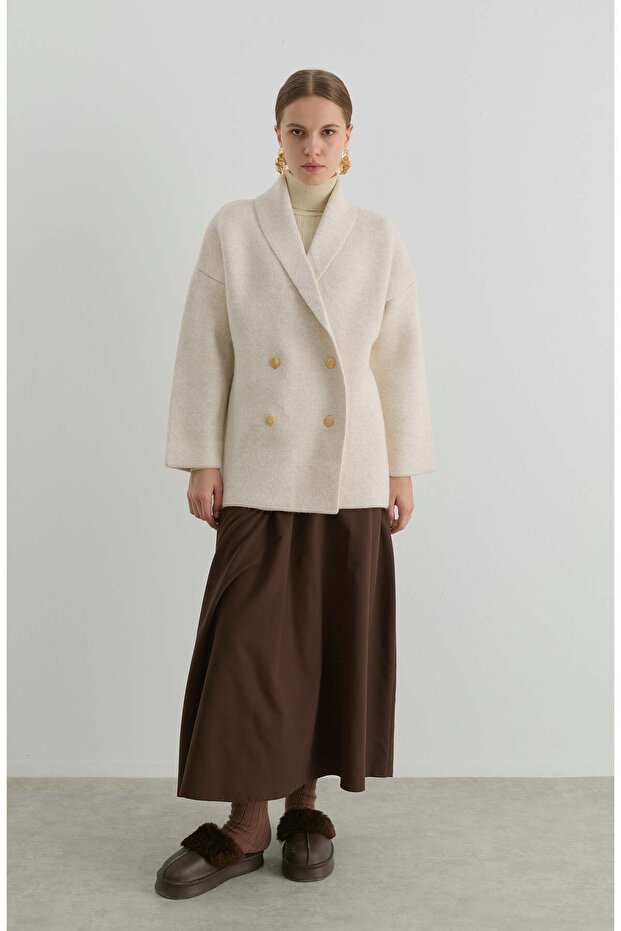 Çelik Örme Blazer Taş Triko Ceket - 4