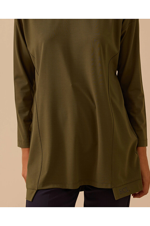 Sıfır Yaka Basic Tunik - 4