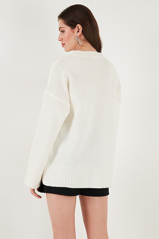 Regular Fit Bisiklet Yaka Basic Triko Kazak KAZAK 4616213 - 6