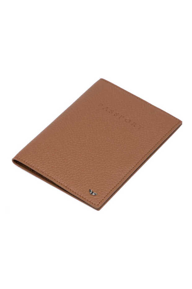Tan Genuine Leather Unisex Passport Holder - S1Ps00001200-B67