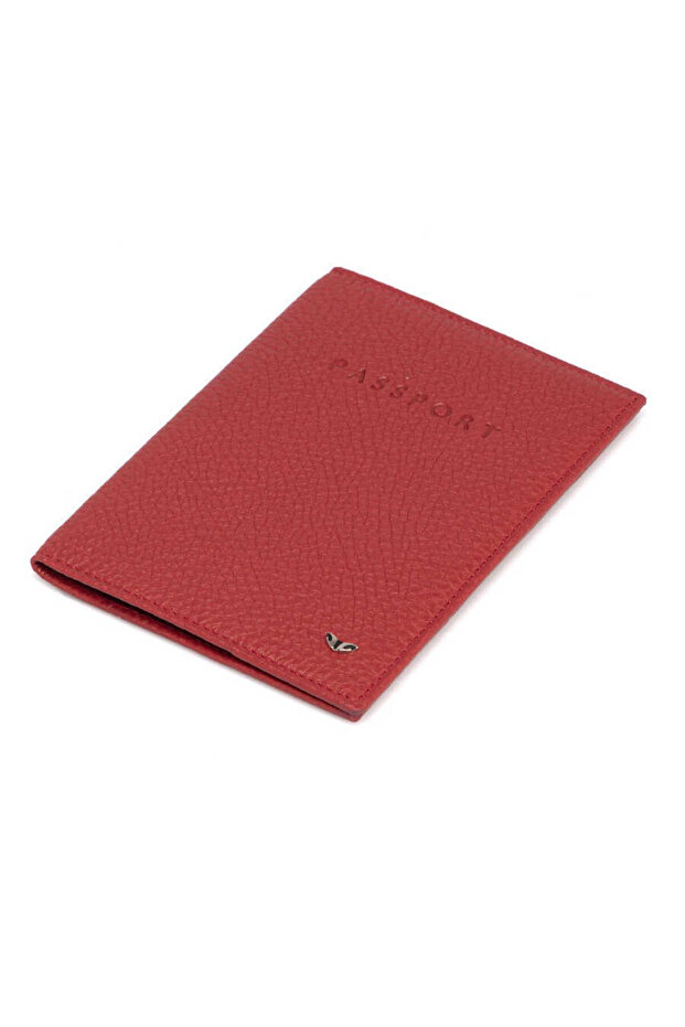 Red Genuine Leather Unisex Passport Holder - S1Ps00001200-B68