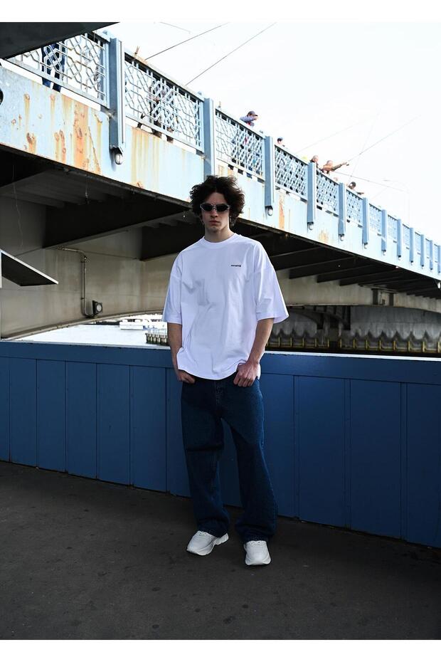 R-5775 Rocqerx Baskılı Düz Basıc Tişört - 2