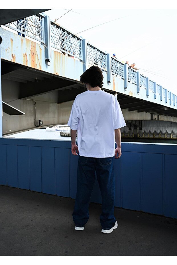 R-5775 Rocqerx Baskılı Düz Basıc Tişört - 6