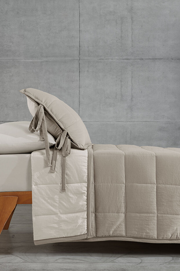 Madelyn Yatak Örtüsü Tek Kişilik 2 Parça Ekru - 3