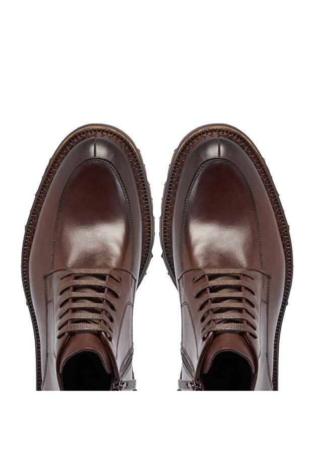 Kahve Hakiki Deri Erkek Bot - E23K1BT56532-A24 - 5