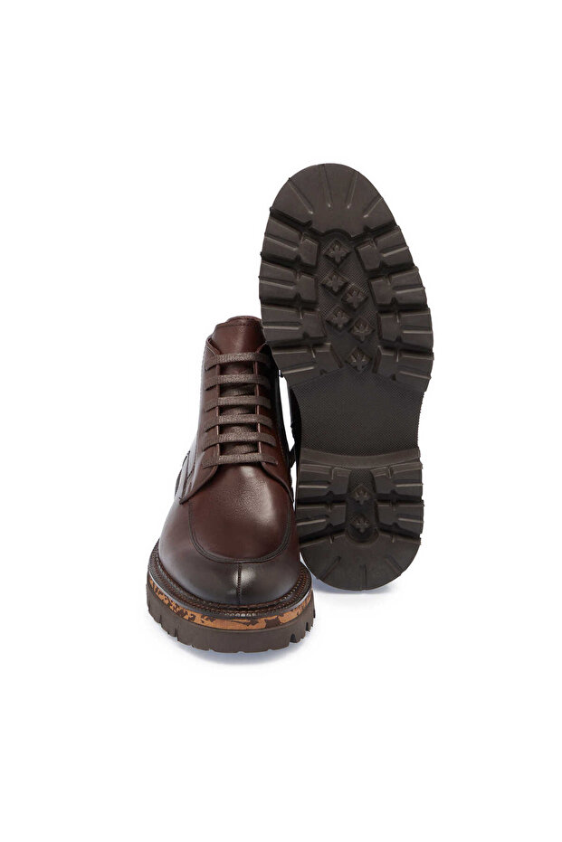 Kahve Hakiki Deri Erkek Bot - E23K1BT56532-A24 - 4