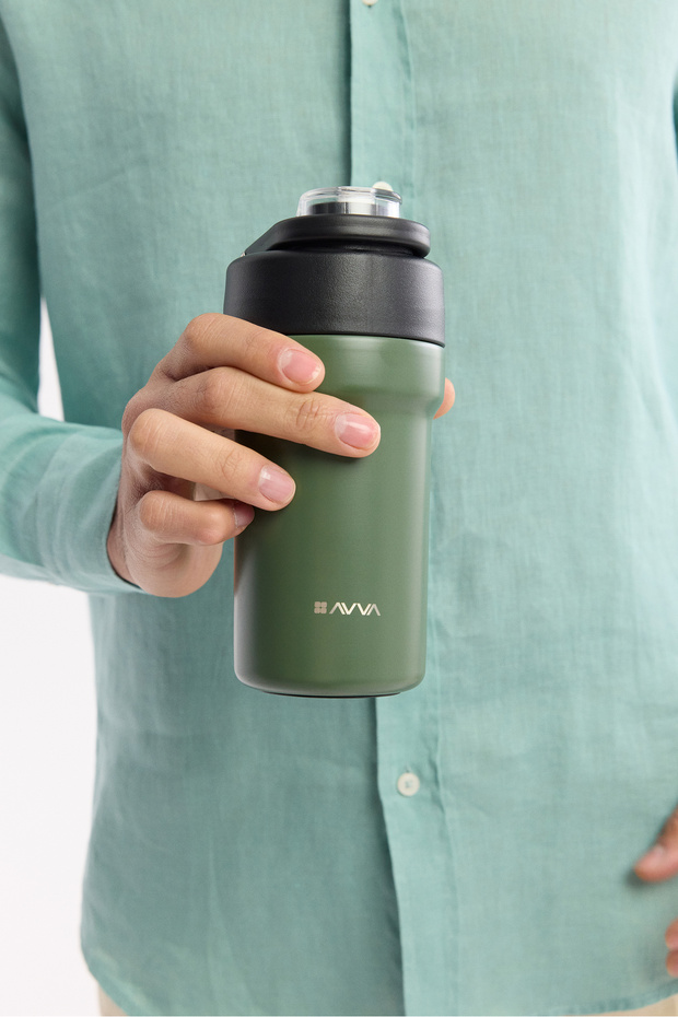 Haki %100 Çelik Termos 500 ML B009907 - 7