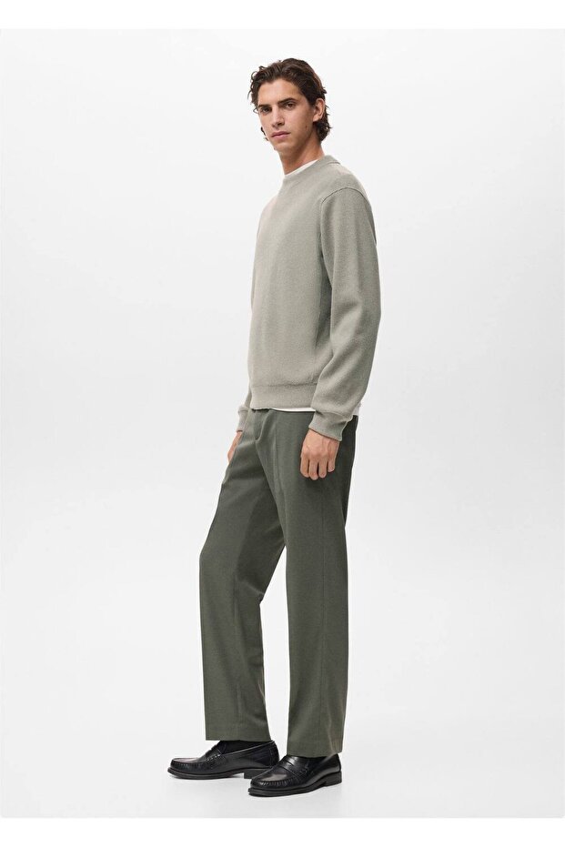 Düz kesim regular fit triko sweatshirt - 7