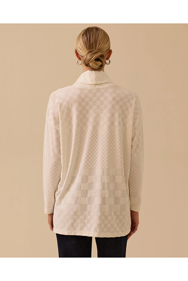 Desenli Uzun Örme Triko - 3