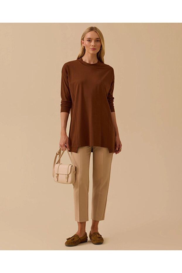 Sıfır Yaka Basic Tunik - 1