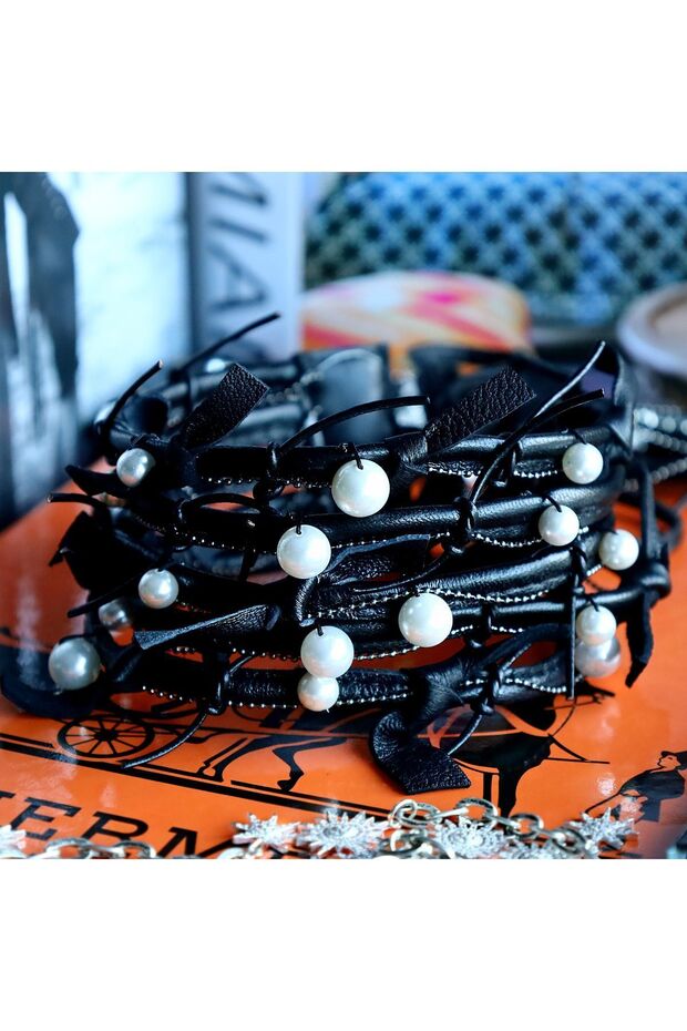 Pellis Deri Choker Kolye - 7