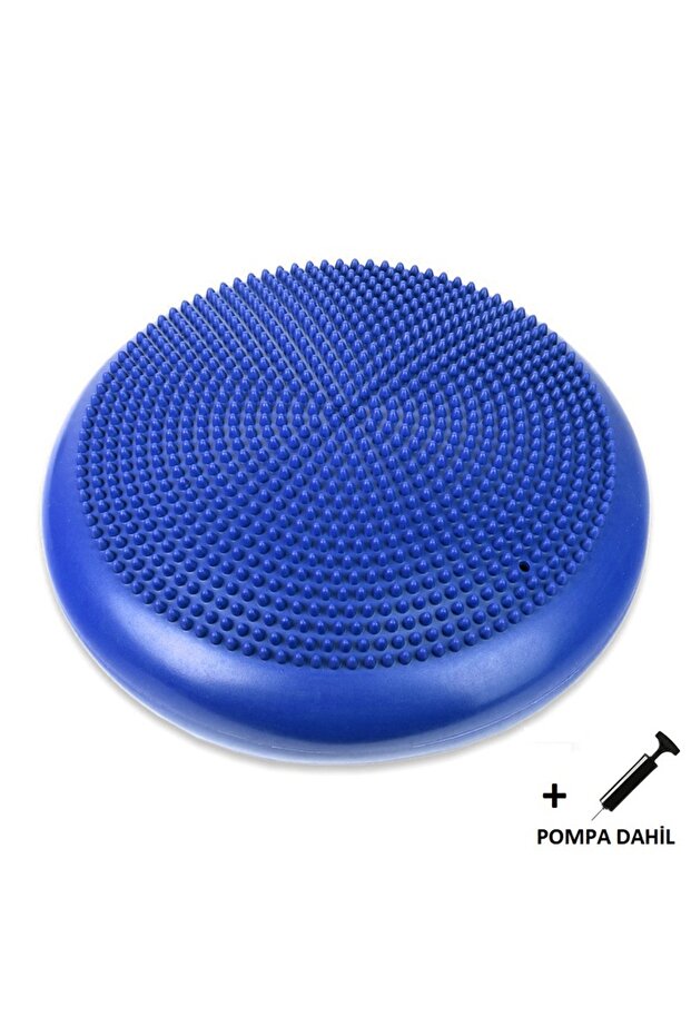 Spiky Air Balance Cushion Blue, Serrated Balance Pad 35 cm (Pump Included)