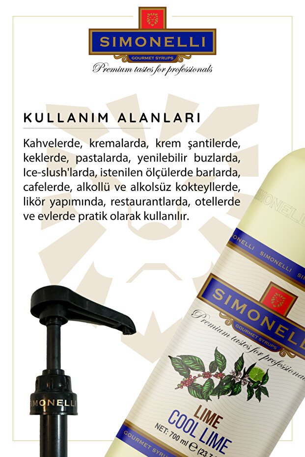 Kahve Şurubu Cool Drop Lime 70 cl Pompa Hediyeli - 3