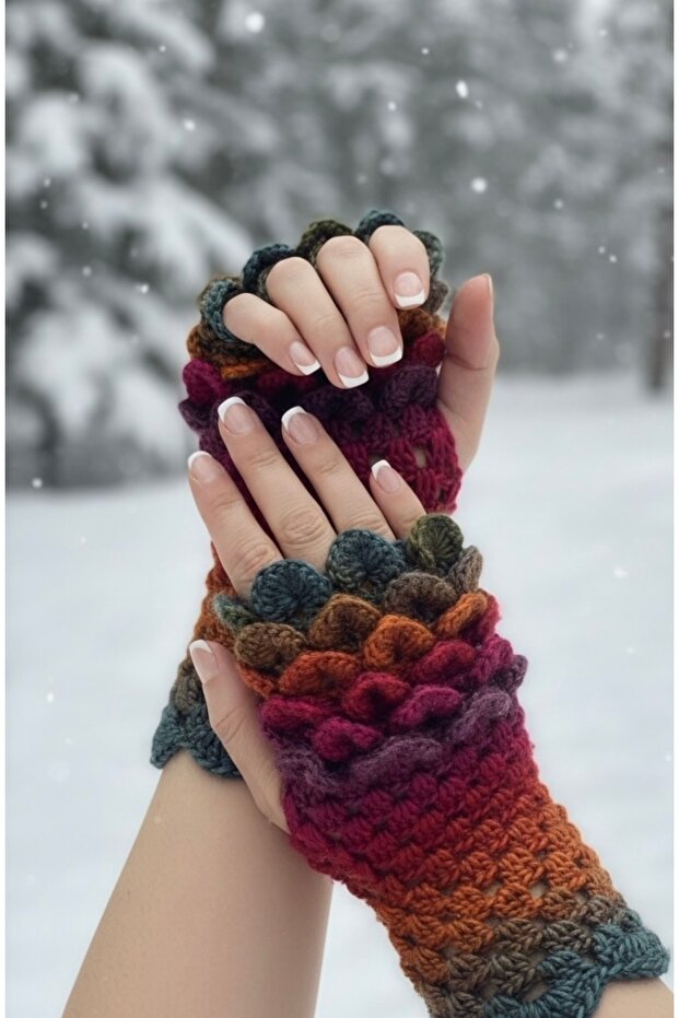 Örgü Eldiven *Crocodile - 1